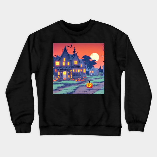 Introvert Halloween Pumpkin Alone in the Patch Crewneck Sweatshirt by DaysuCollege